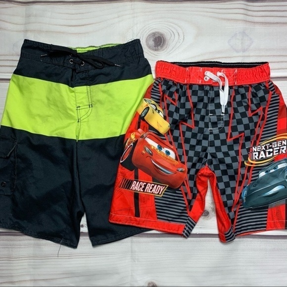 Disney Pixar Cars & Hang Ten Swim Trunk Bundle - Picture 1 of 7